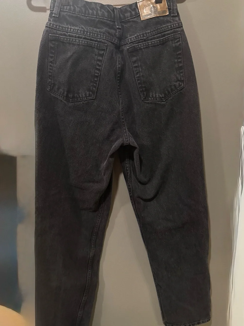 Vintage St.John’s Bay Relaxed Fit Size10 Black High Rise Tapered Leg 100% Cotton - Picture 3 of 6